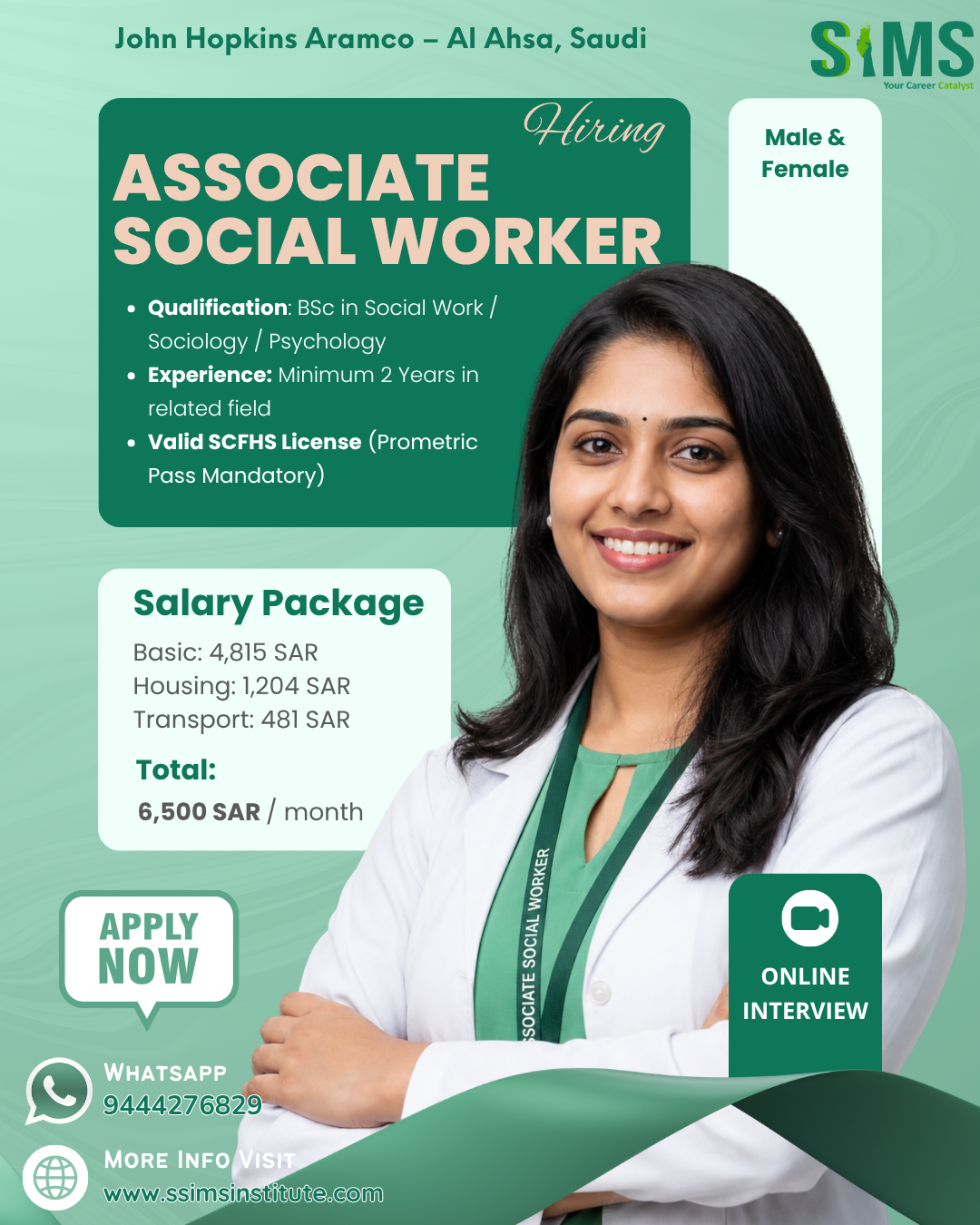 Associate Social Worker — Gulf job poster
